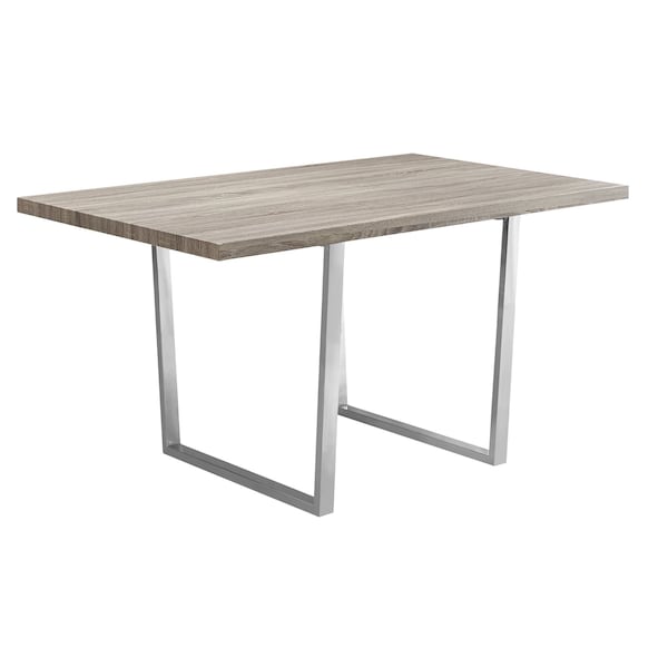 Dining Table, 59 W, 30.25 H, Manufactured Wood, Dark Taupe